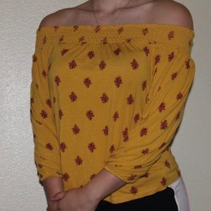 Off The Shoulder Flower Top